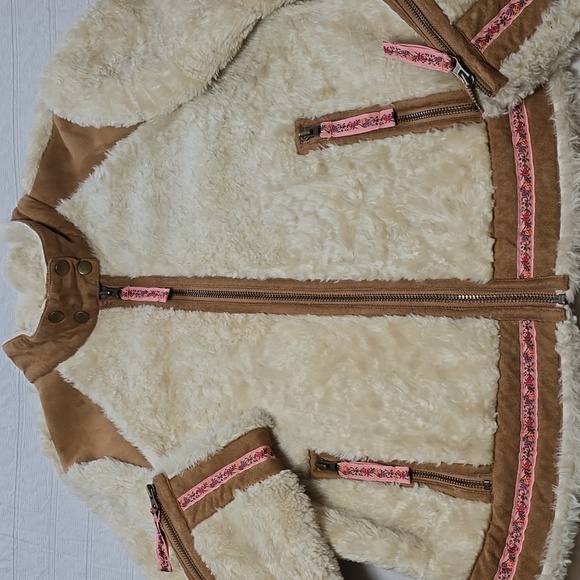Free People Faux Fur Suede Jacket Women's Size Medium - Picture 13 of 13